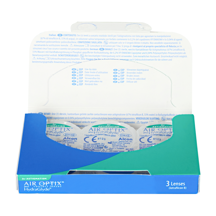 Air Optix plus Hydraglyde for Astigmatism 3 шт