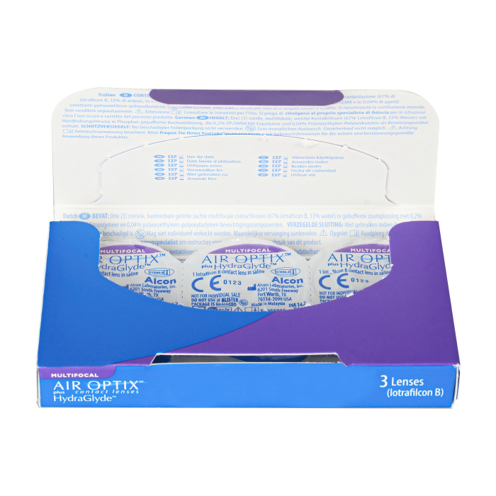 Air Optix plus Hydraglyde Multifocal 3 шт
